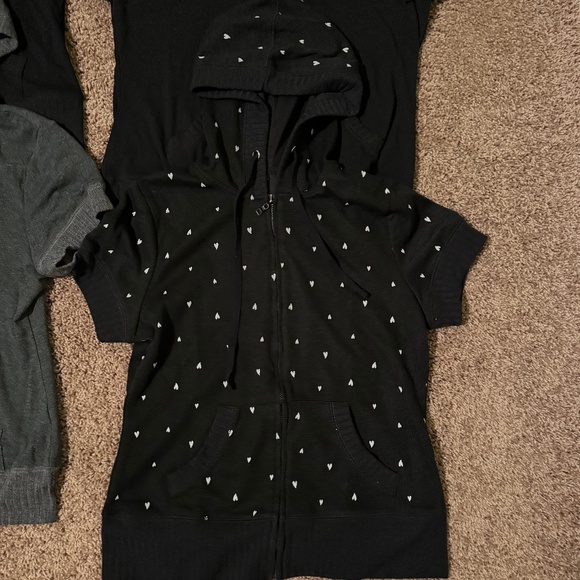 4 MISS MOLY Women's Short Sleeve Hoodie Full Zip Up Cotton Slim Fit Sweatshirt - Picture 8 of 10